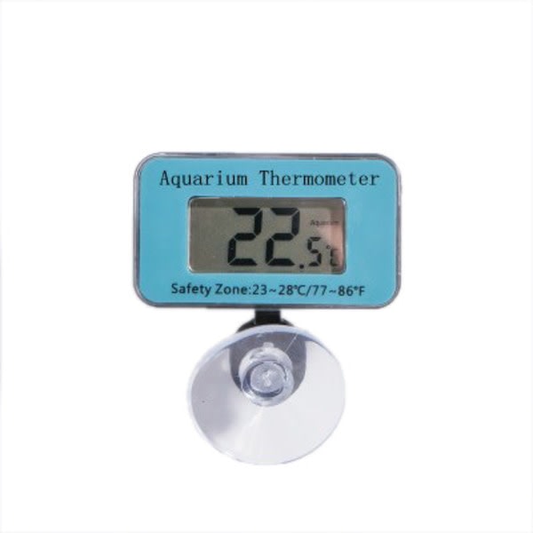 IC Lcd Digital Aquarium Termometer Med Sugkopp For Fisk Och Reptiler - Med Batteri