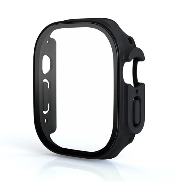 IC 2 st härdat case för Apple Watch Ultra 49 mm cover Inbyggt skärmskydd Full täckning för iWatch Series Ultra 49 mm fodral