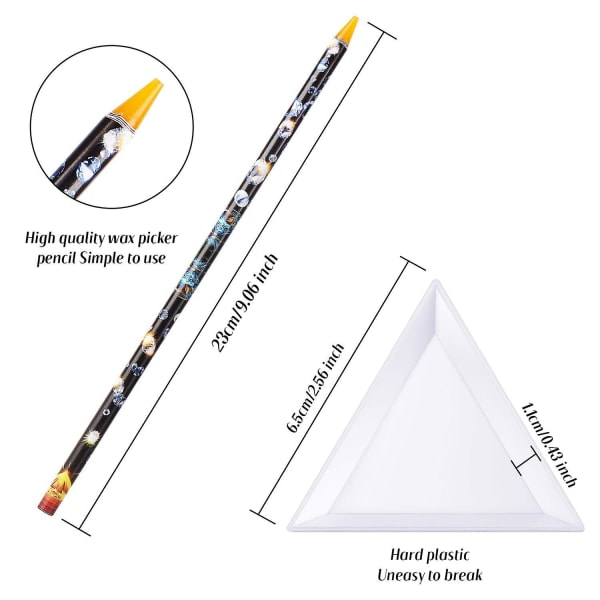 Rhinestone Picker Pen Nail Point Crayon Selvhæftende Resin Picker Pen Gem Picker Tool til neglekunst gør-det-selv-dekoration