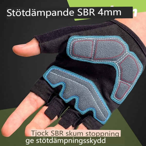IC Cykelhandsker til mænd Cykelhandsker til kvinder Halvfinger Åndbare cykelhandsker Gul S