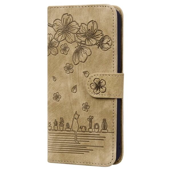 IC iPhone 15 Pro etui, pungetui i PU-læder (med stativfunktion), brun iphone15 pro