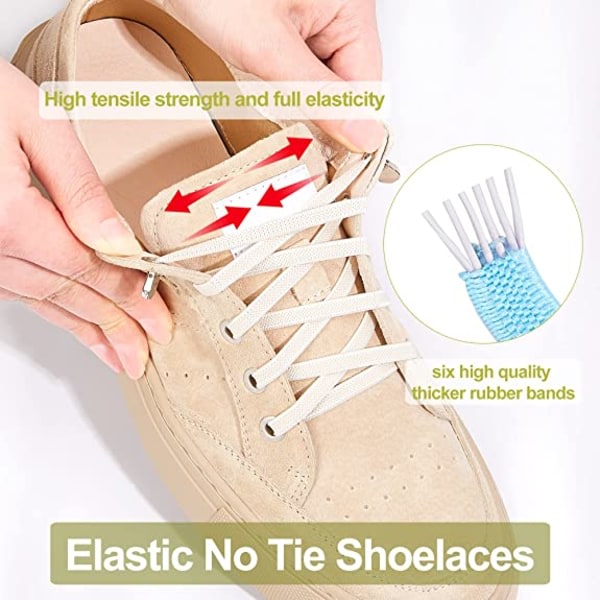 IC 3 par elastiska skosnören för barn och vuxna