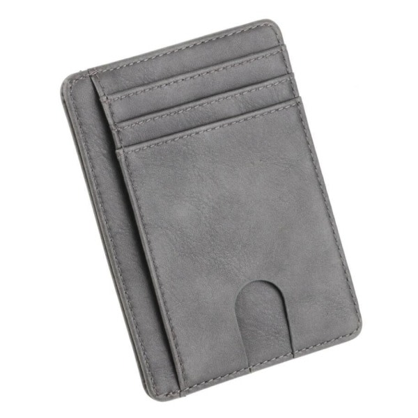 IC Supertunn RFID Plånbok - 7 kortplasser + sedelficka grå en størrelse