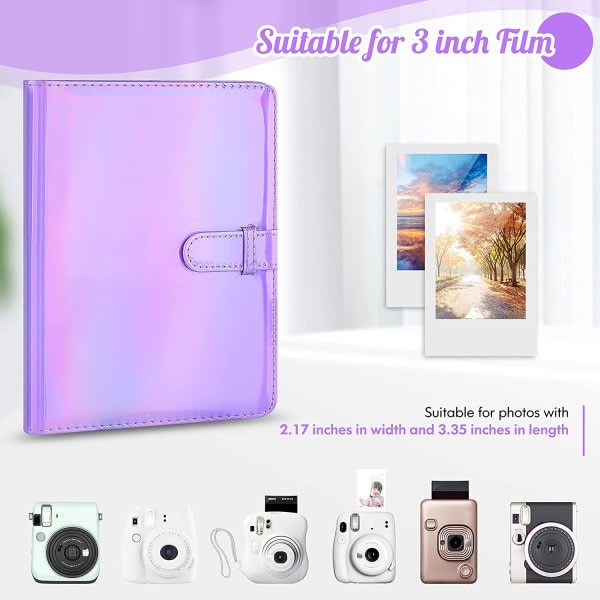 IC 128 Pocket Mini Album (Nebula Purple) for Fuji PrinterBlue