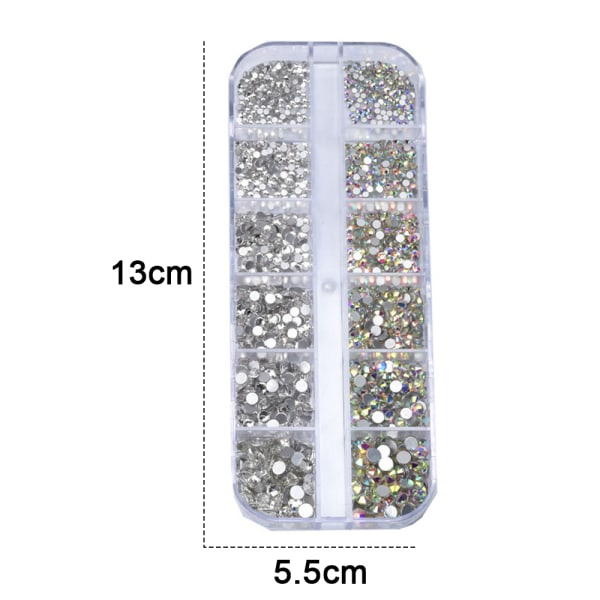 Fladrygssten, ædelstenar Crystal Strass, til forskellige håndværksdekorationer style 2