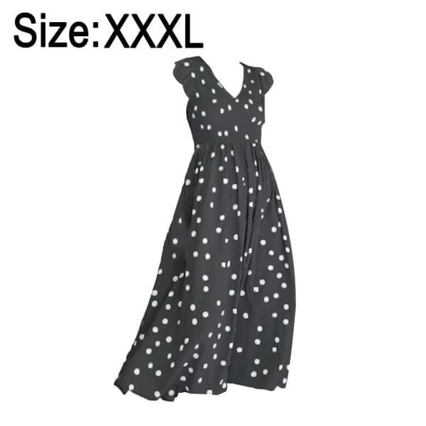 IC Dam V-hals blomstret print spaghetti strop lang Maxi sommer XXXL