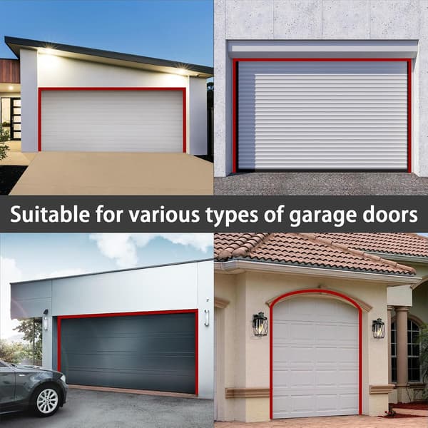 Garageportens tätningslist - Självhäftande - 10 m - Vit