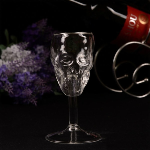 Mordely Creative Transparent Skull Beer Wine Cup Glas Rødvin Cup