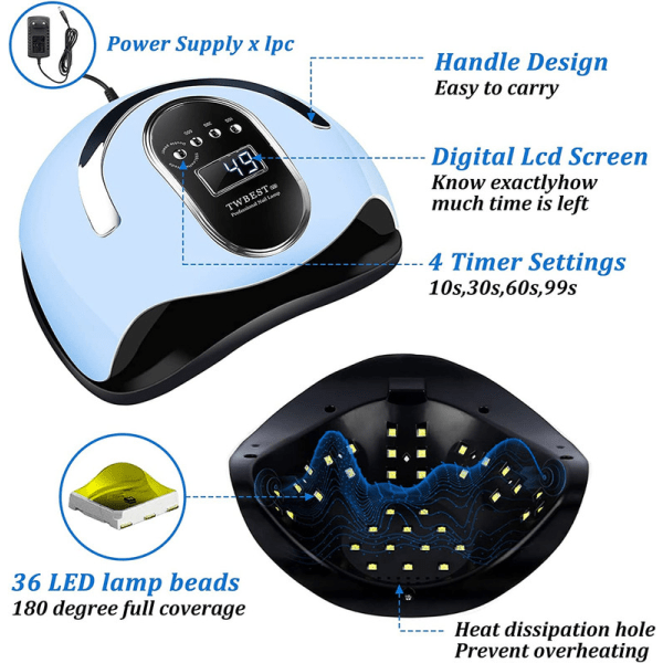 IC 168W UV/LED-lamppu ajastintoiminnolla