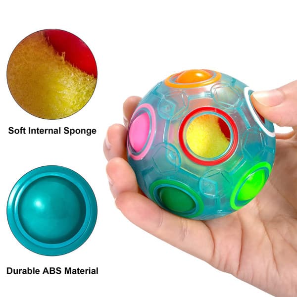 IC Magic Rainbow Puzzle Ball, Fidget Ball Puslespill Kul stress stil 3