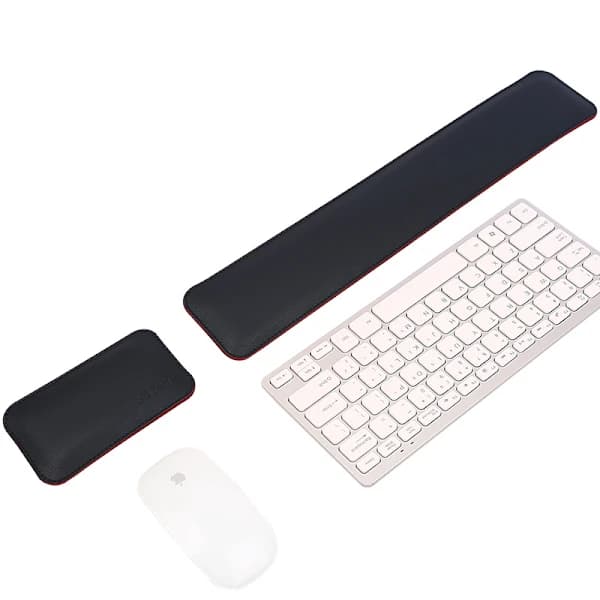 Ergonomic Keyboard and Mouse with Wrist Rest, Black+Red Black+Red Svart+röd