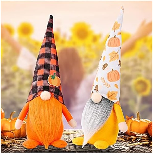 Poupée Nain d'halloween, 3 st Thanksgiving Day Automne Gnomes,