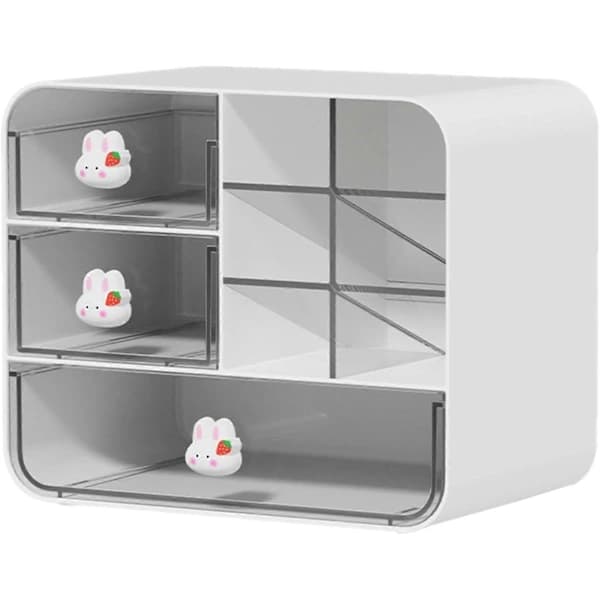 Cute Desk Organizer | Transparent Desk Accessories | Table Organizer Shelf, Home