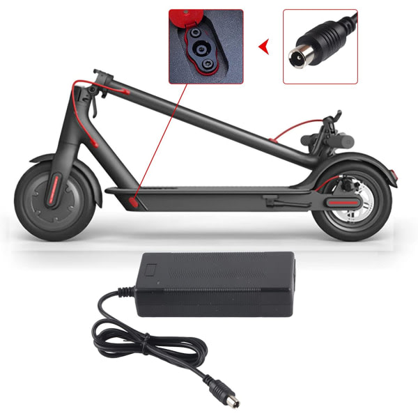 IC 42V 2A elektrisk scooterlader Adapter-hurtigopladning, LED-skærm