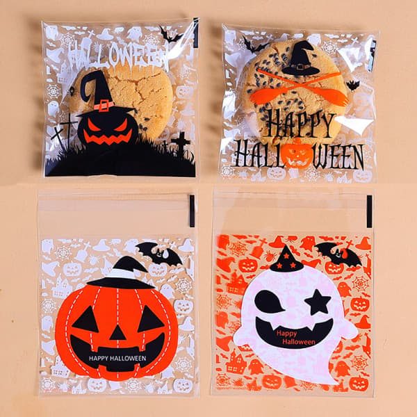 IC 100st Happy Halloween Godispåse Present Kakapåsar Kex Snac A4