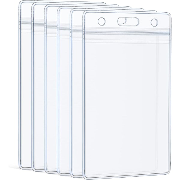 IC Pack ID-korthållare Vertikal Vattentät Transparent ID-korthållare med återförslutningsbar dragkedja för närhetsnyckel och kreditkort
