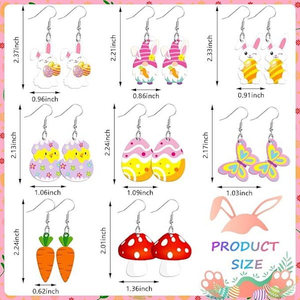 Lomariipus suositut korvakorut Ystävänpäivä joululahja juhlatarvikkeet naisille JWB28030-8Pairs
