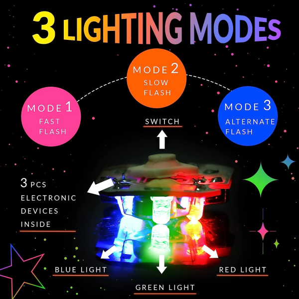 IC 24-pak LED Lysende Fidget Spinner Armbånd Festfavoritter for barn 4-8 8-12, Gløder i mørket Festtilbehør, Pinata Goodie Bag-stoppere