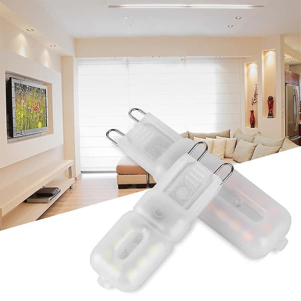 10-pack G9 LED-lampa 5W Kallvit 6000k 220V Ersätter halogenlampor Ej dimbar B B