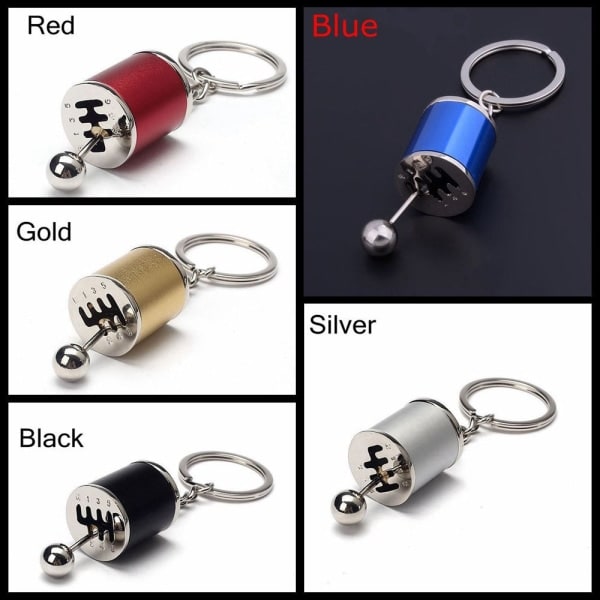 Bilnøkkelring Gear Knop Shifter Stick Box Nøkkelring SVART IC