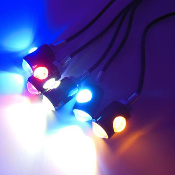 IC 2 stk Universal Motorcykel LED Mini Blinklys Ørn Øje Form Hvid