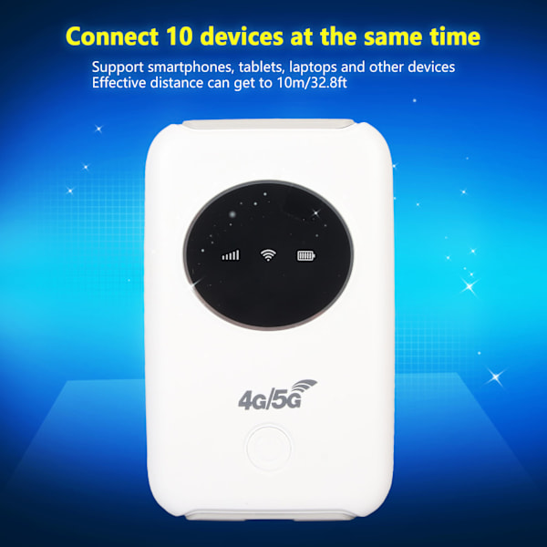 4G LTE USB WiFi Modem 300 Mbps ulåst 5G WiFi SIM-kortslot Indbygget 3200 mAh Trådløs bærbar WiFi-router