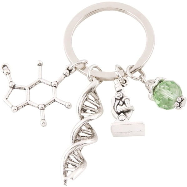 Science Keychain Biologi Kemi Dekorativ nyckelring med DNA IC