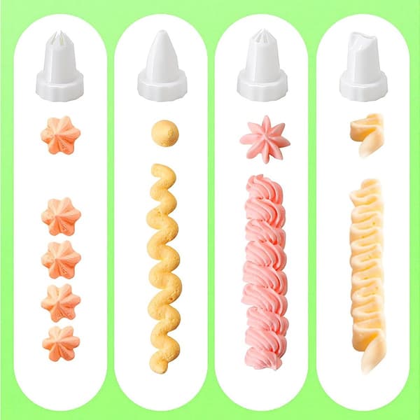 Suuker - Cake Decorating Gun - Reusable - Cake Decorating Set - Piping Nozzles - Icing - Pastry Tip Set - 8 - Nozzles
