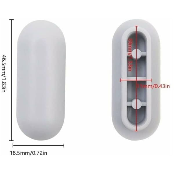 Pieces Universal Toiletsæde Buffer Universal Stød Toiletsæde Buffer Kit Plastik Toilet Bumper Udskiftning, af DEBUNS