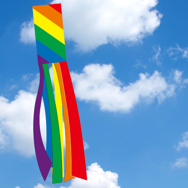 IG 2-pack färgglada regnbågshängande dekorativa patriotiska strumpor diagonaaliset raidat