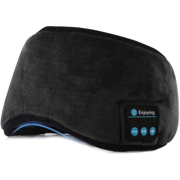 IC Bluetooth sovmask hörlurar sömn resemusik ögon svart