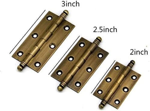 2-pak dekorative stabelhængsler til køkkenskabsdøre, antik messing bronze finish 2.5"
