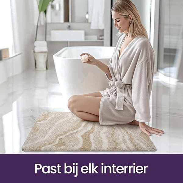 Bademåtte, ekstra blød, meget absorberende, skridsikker, maskinvaskbart badeværelsestæppe til brusebad og badekar, grå, 40 x 60 cm