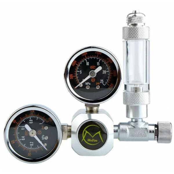 CO2 Tryckreducerare, Akvarium Tryckregulator, Akvarium med Luftbubbelräknare