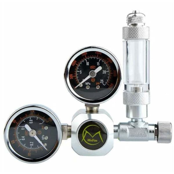 CO2 Trykreduktionsventil, Akvarietrykregulator, Akvarium med Luftbobletæller