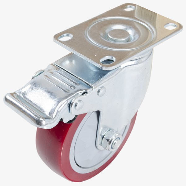 IG Heavy Duty 75 mm Gummi-Svingbare Lænkehjul Møbelvogn