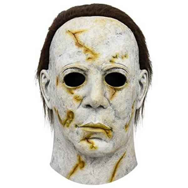 Halloween 2023 ny månsken panik dödar Mike Meyer Myers skräck latex mask huvudöverdrag Yellow scars