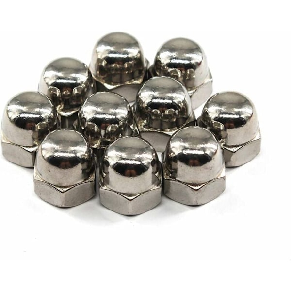 M6 Hattmutter Sexkantmutter Set 304 Rostfritt Stål (30st)
