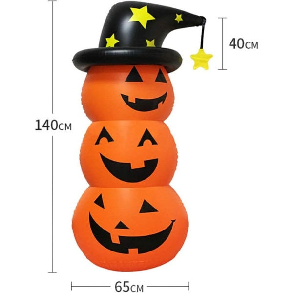 IC Creative Halloween Oppustelig Græskar Dekoration Græskar Stabel Spil