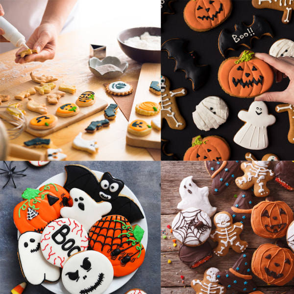IC Halloween-set med 10 st - kakformar (stil 1)