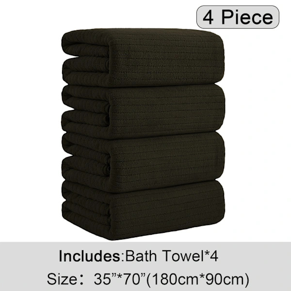 Extra stort badhandduksset, 70x140 Grå Gray