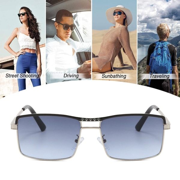 IC Modetrend firkantet ovalt personligt anti-UV blå