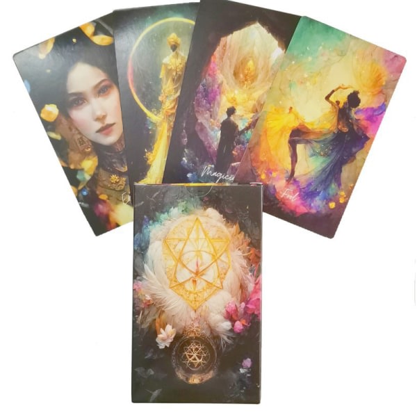IC 12*7cm Lune de L’Univers Tarotkort Familiefest Brettspill Div one size one size