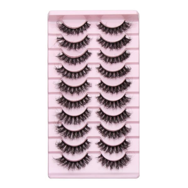 10 par løse øyenvipper Cat Eye Vipper