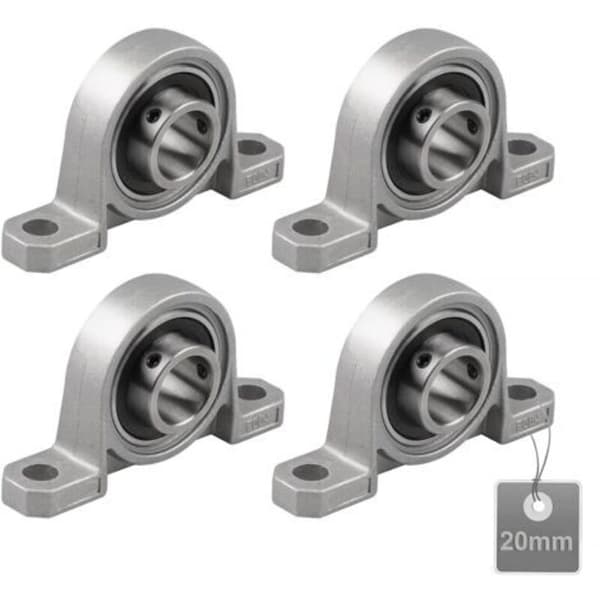 Kullagerenhet, kullager, zinklegeringslager, kullagerenhet, kullager, med solid gjutjärnsbas (Storlek: 20mm)