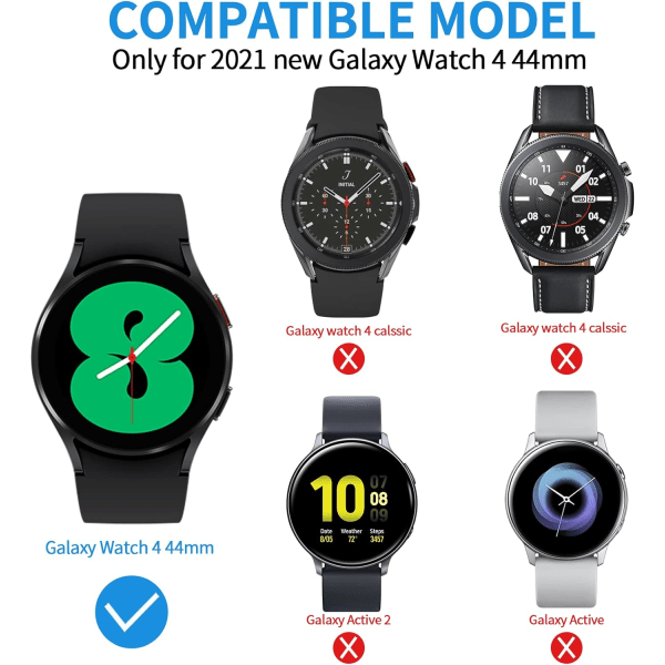 Galaxy Watch 5 44mm urkasse, til Samsung Watch 4 skærmbeskyttelse 44mm[4 IC