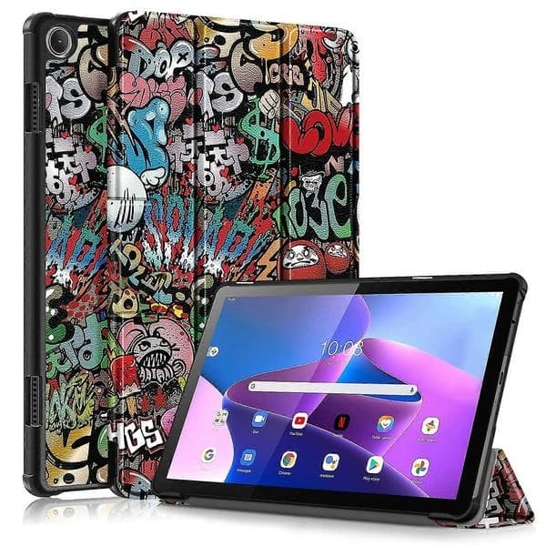 Smart skinnveske til Lenovo Tab M10 10.1 3rd Gen Graffiti Graffiti