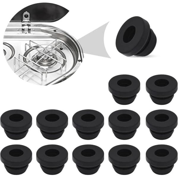 12 st Gummiändskydd Rostskydd för Dometic Husvagnsspisar 5mm