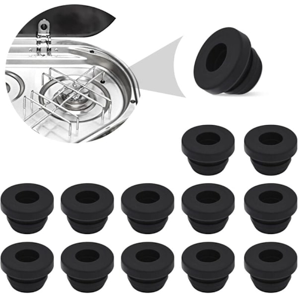 12 stk. Gummi Endestykker Rustfri Beskyttelse til Dometic Campingovne 5mm