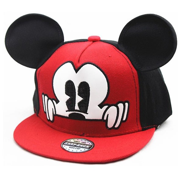 Barn Baseball Caps med Musse Pigg Ører Tegneserie Snapback Mesh Solhatt for Gutter og Jenter